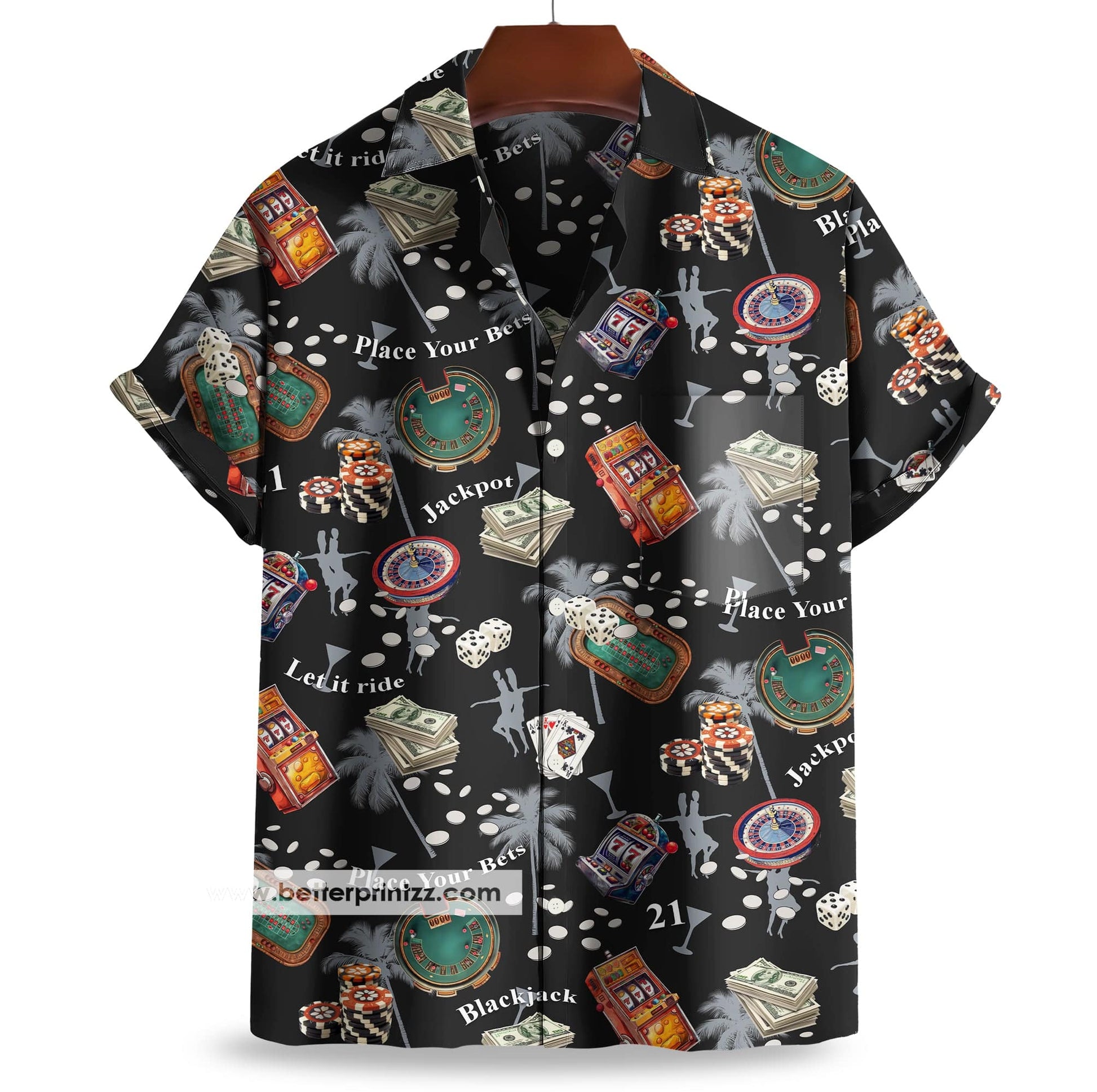 Printify All Over Prints Brooklyn 99 Boyle Hawaiian Shirt – Blue Casino Print Vegas Costume Shirt