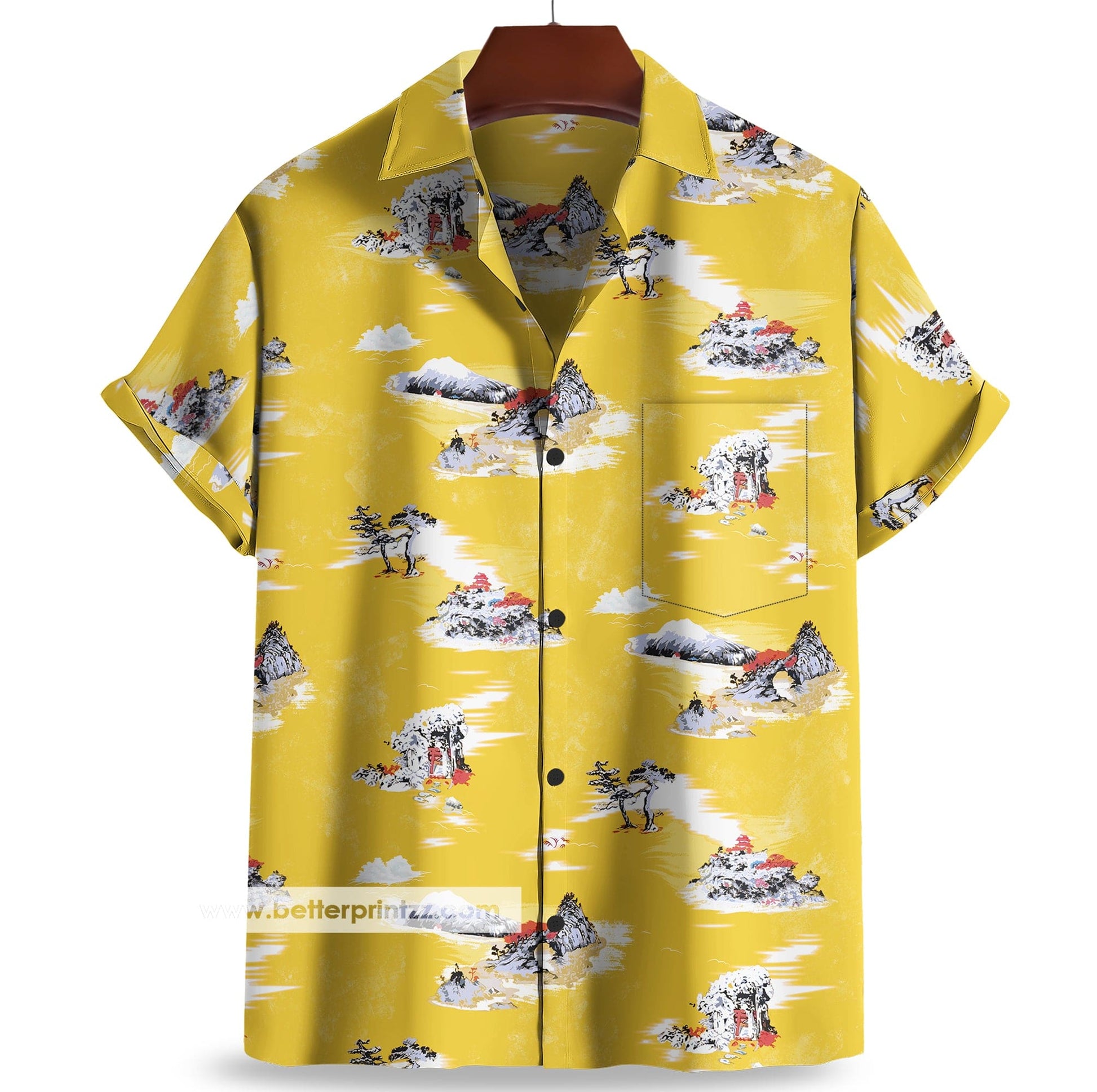 Printify All Over Prints Cliff Booth Hawaiian Shirt from Once Upon a Time in Hollywood Brad Pitt Shirt, Cliff Booth Cosplay