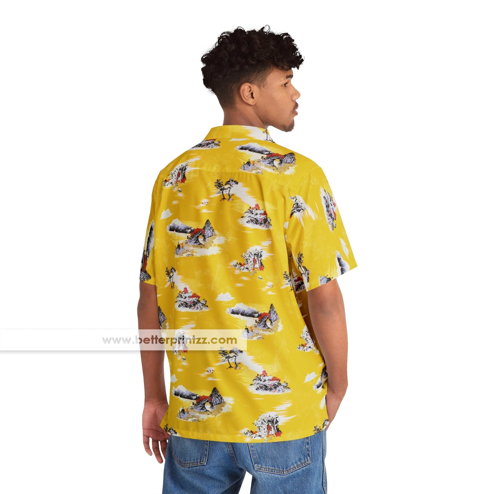Printify All Over Prints Cliff Booth Hawaiian Shirt from Once Upon a Time in Hollywood Brad Pitt Shirt, Cliff Booth Cosplay