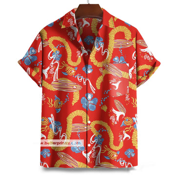 Printify All Over Prints Dr. Gonzo Hawaiian Shirt from Fear and Loathing in Las Vegas Movie, Gonzo Costume Shirt