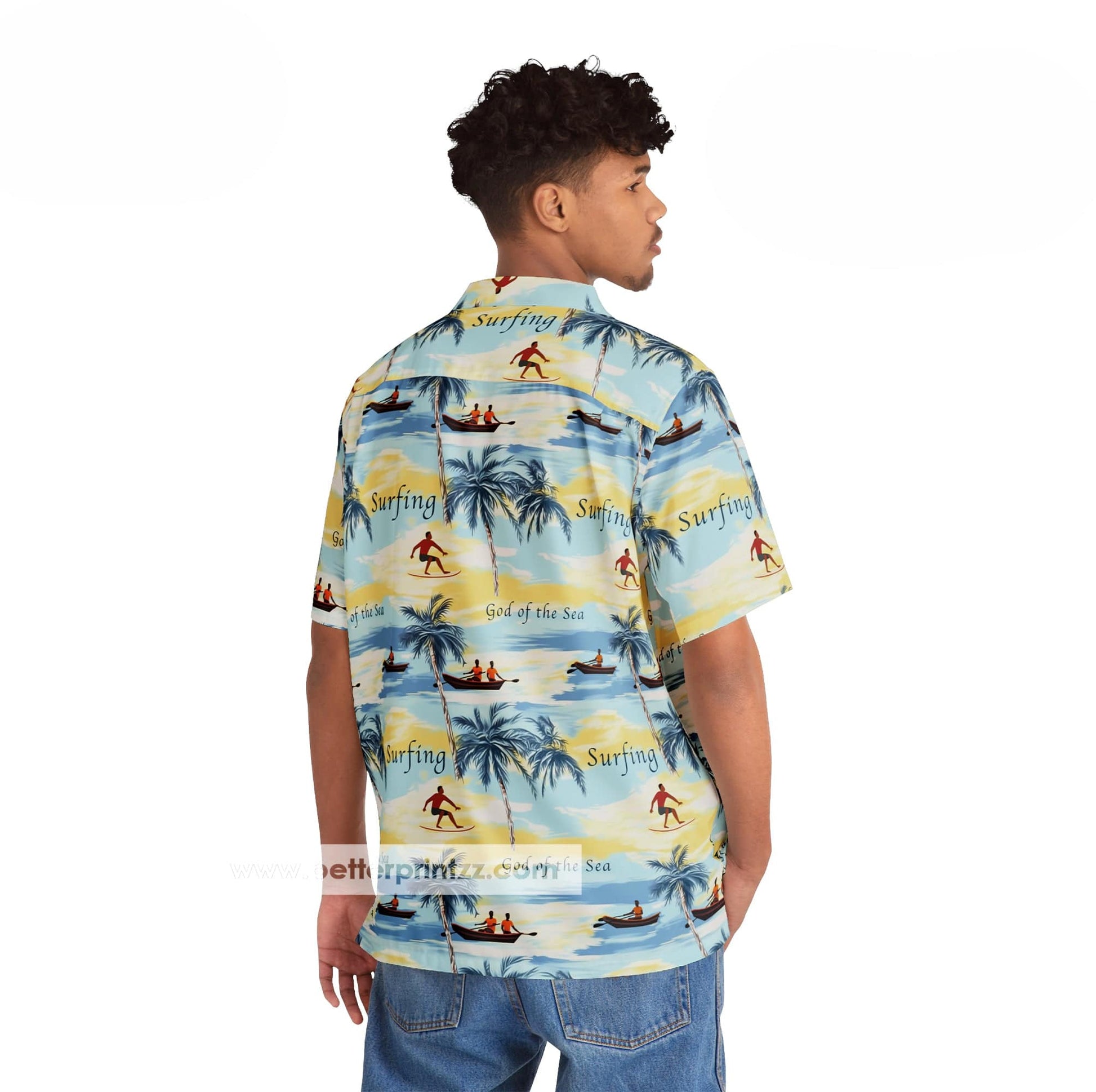 Printify All Over Prints Freddie Mercury Hawaiian Shirt from Photo Shoot with Cat, Freddie Mercury Cosplay