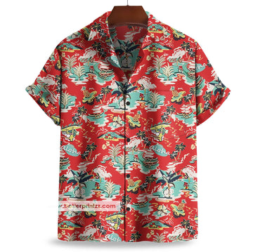 Printify All Over Prints Palm Springs Hawaiian Shirt Replica worn by Andy Samberg, Nyles Shirt