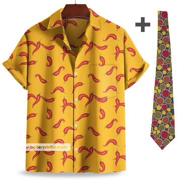 Gonzo Costume Shirt, Gonzo Button Shirt, Red Chilli Peppers Hawaiian Shirt