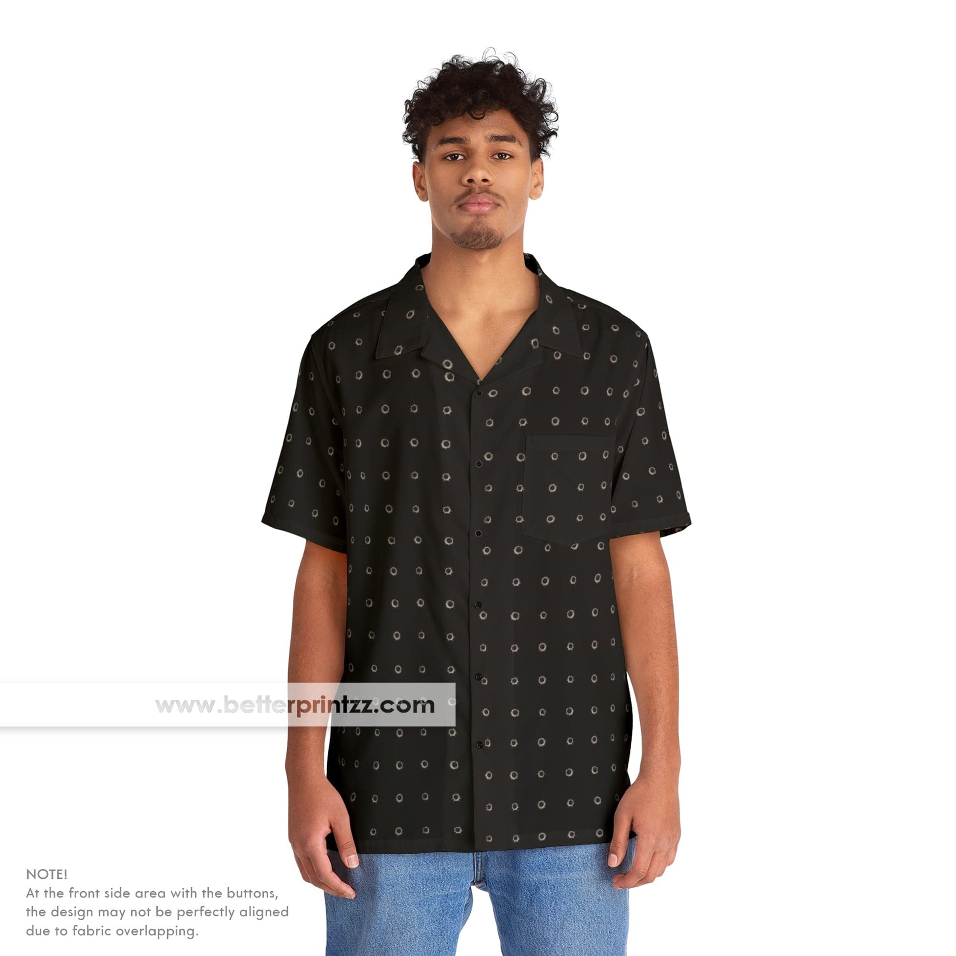 Printify All Over Prints Tony Soprano Hawaiian Shirt, Tony Soprano Bullet Hole Shirt Replica