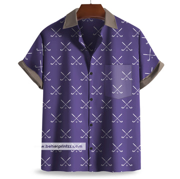 Printify All Over Prints Tony Soprano Hawaiian Shirt, Tony Soprano Purple Golf Shirt Replica