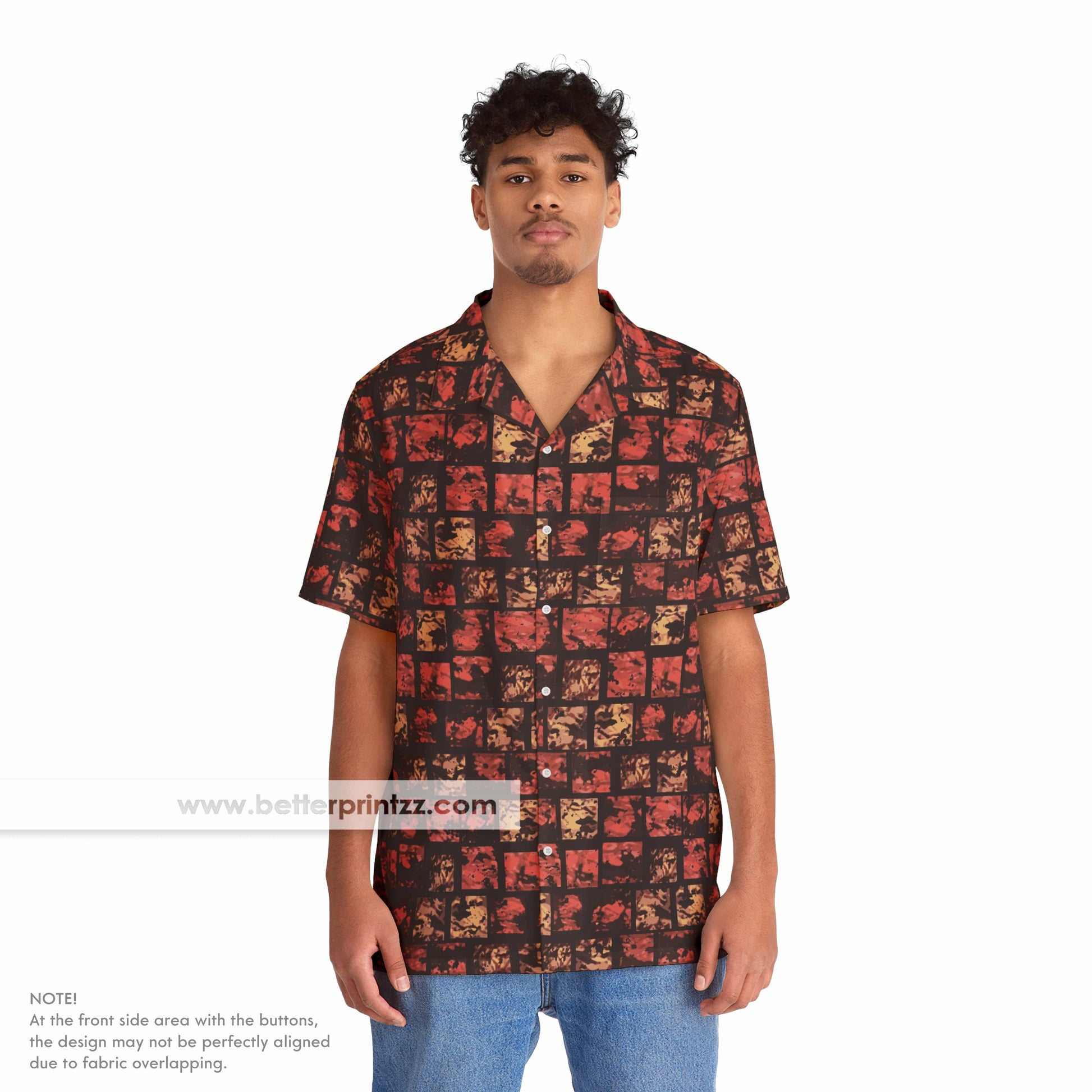 Printify All Over Prints Elvis Presley Hawaiian Shirt from Blue Hawaii, Brown Elvis Shirt