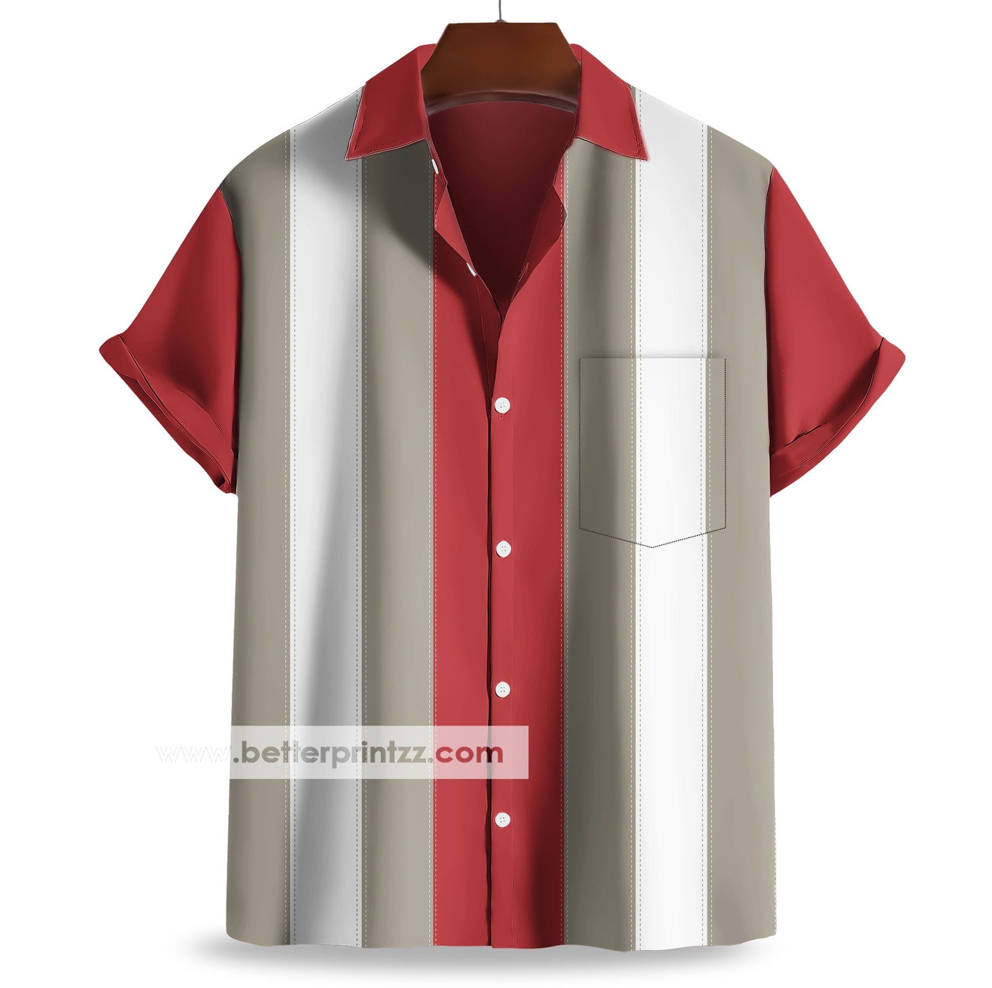 Printify All Over Prints Tony Soprano Hawaiian Shirt, Sopranos Red Bowling Shirt Replica