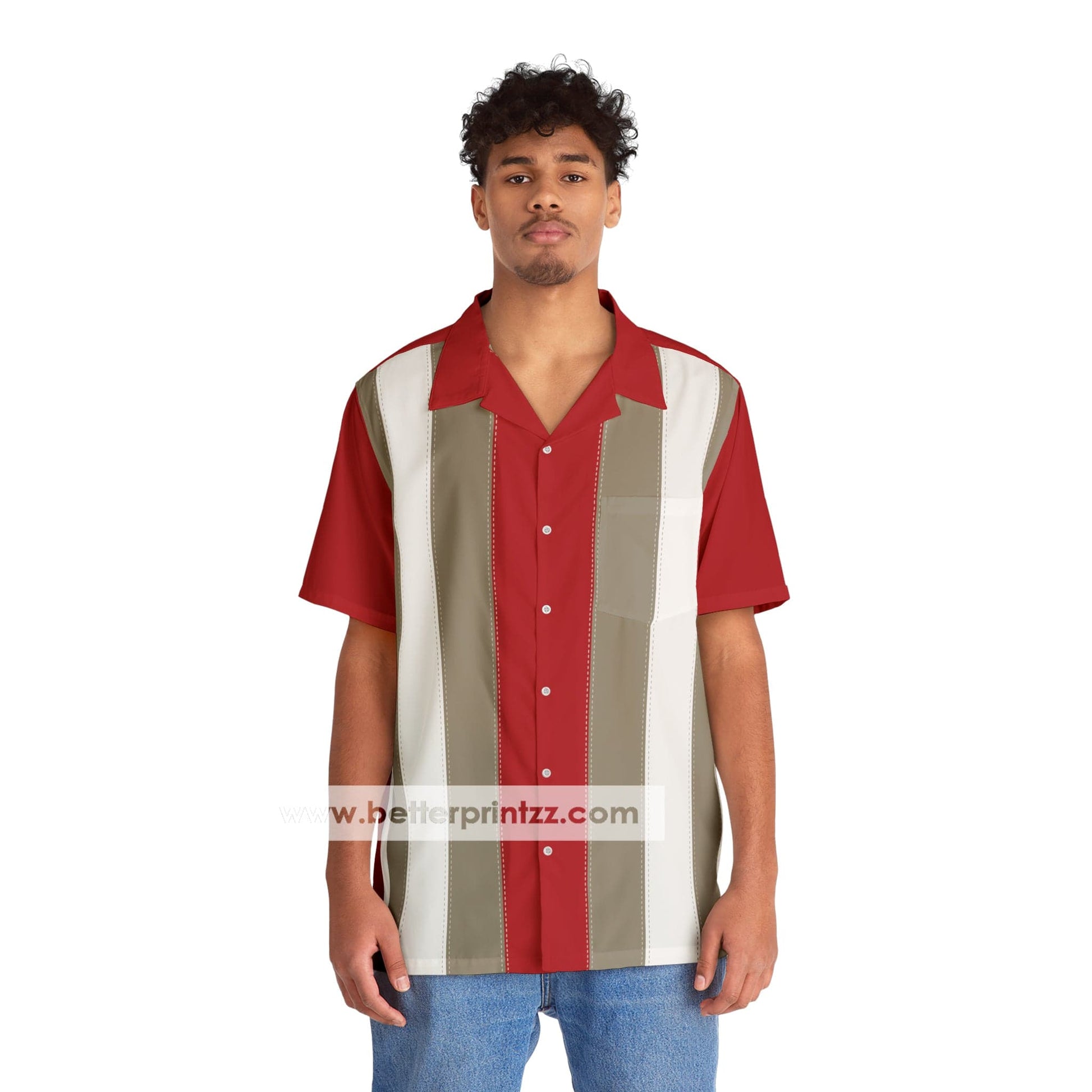 Printify All Over Prints Tony Soprano Hawaiian Shirt, Sopranos Red Bowling Shirt Replica